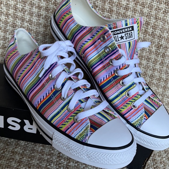 Converse Ctas OX White/Multi/Black MEN`S - Picture 7 of 16